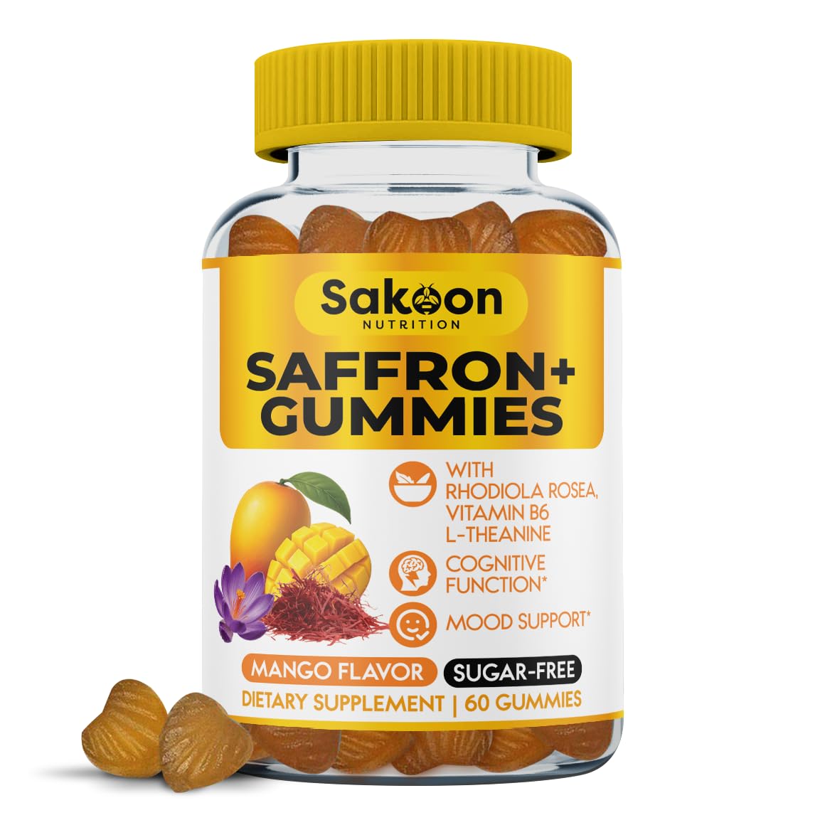 Sakoon Nutrition Saffron Gummies Gummy 90 Count