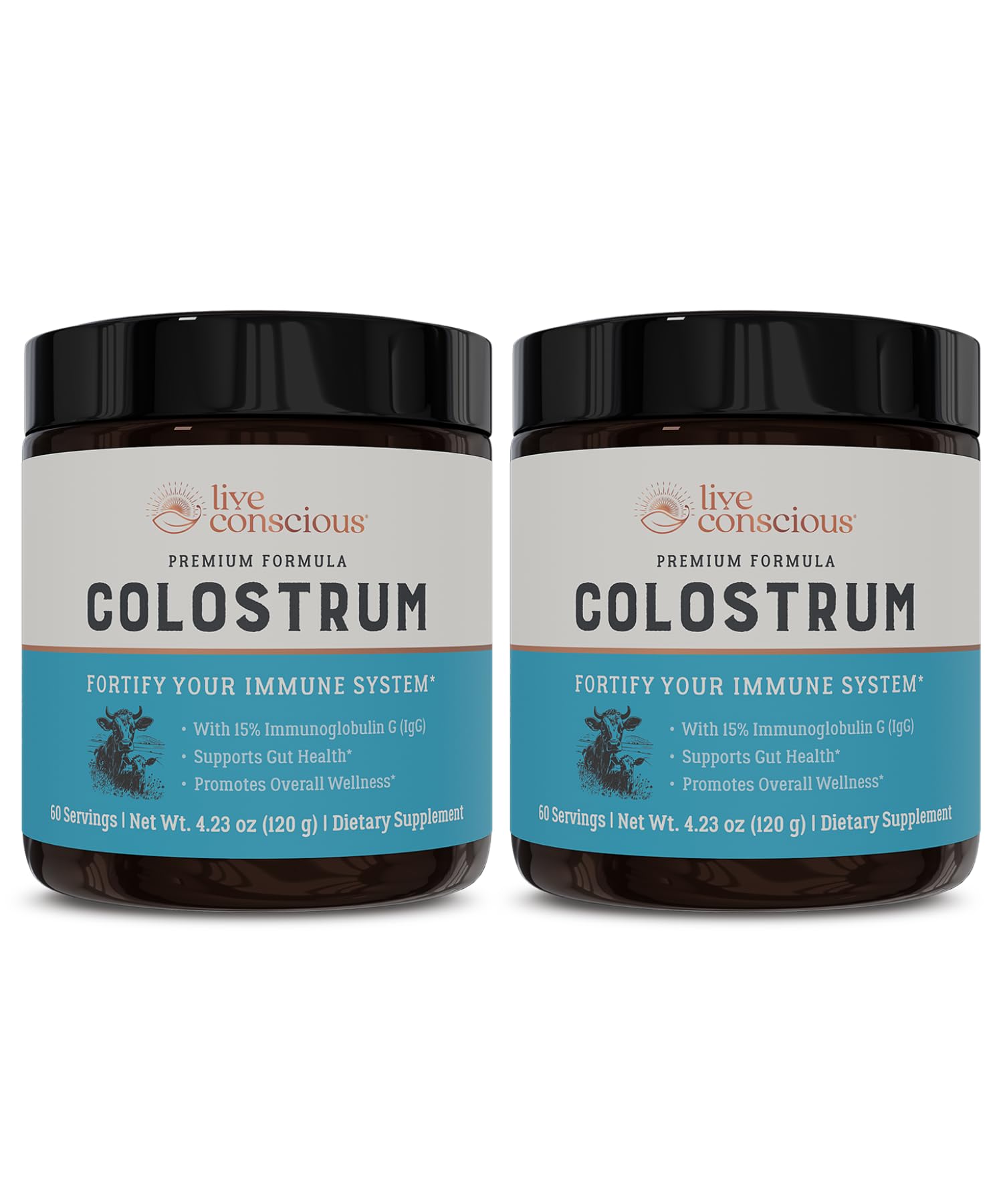 Live Conscious Colostrum Powder 8.64 oz (Pack of 2)