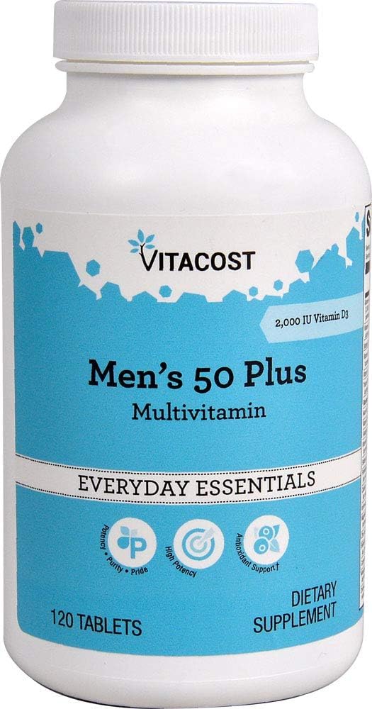 Vitacost Brand Men's 50 Plus Multi Vitamin 120 Tablets
