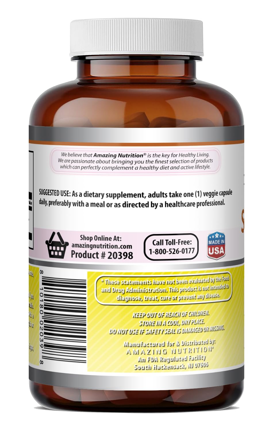 Amazing Nutrition Serrapeptase Supplement 40,000 IU Capsules 270 Count