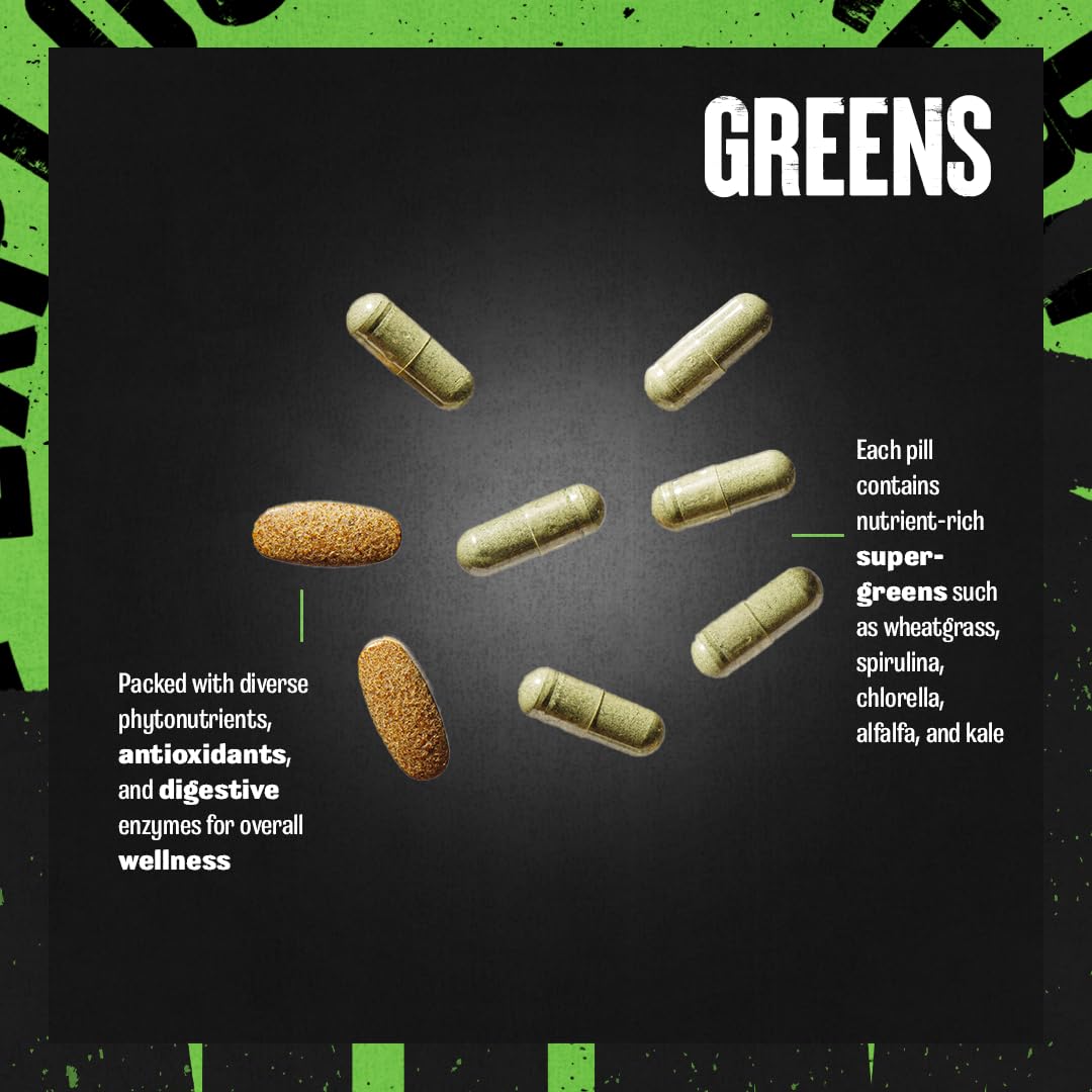 Animal Nitro Essential Amino Acids and BCAA Greens Capsules, 74 Capsules