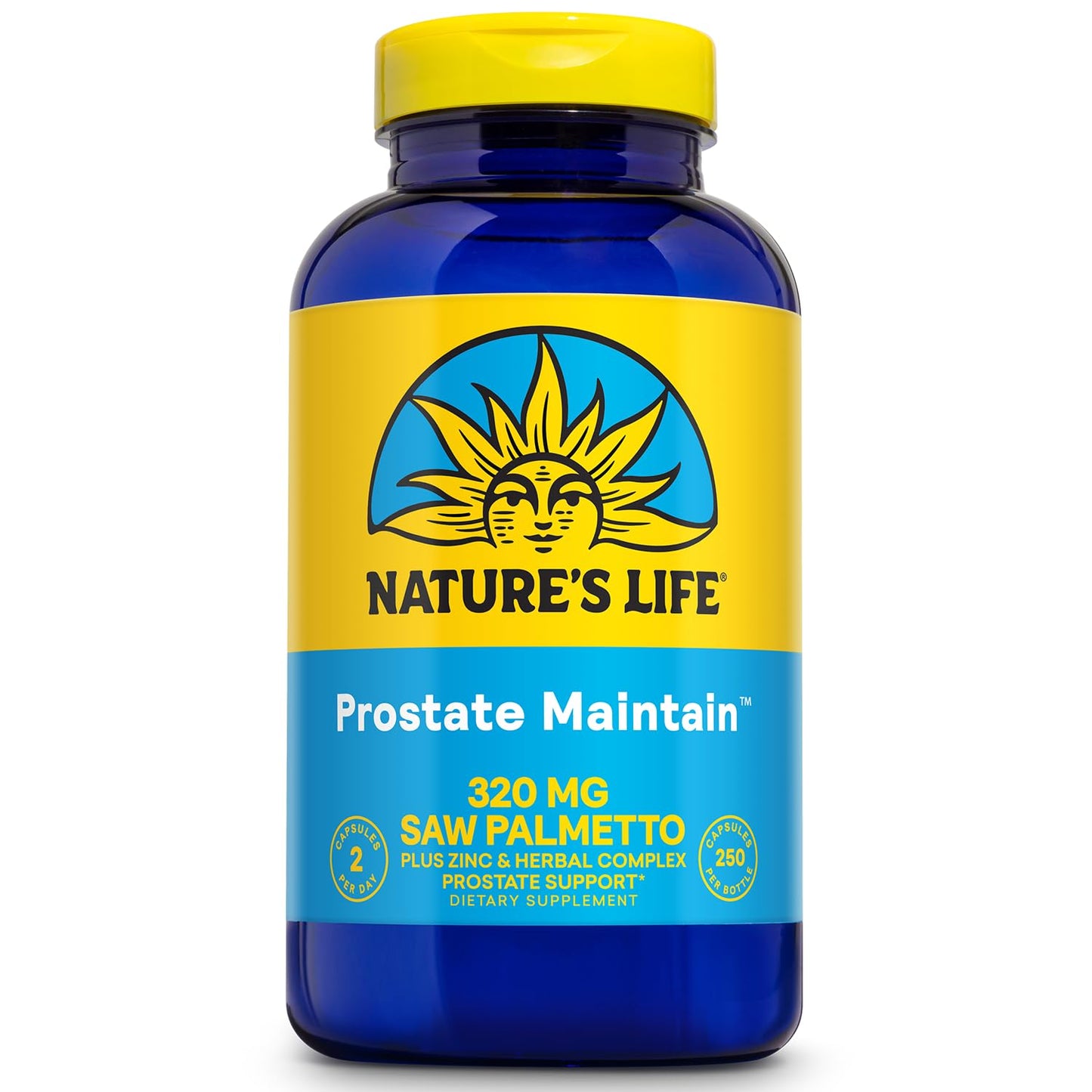 Nature's Life Prostate Maintain Prostate Support Supplement for Men's Health Capsules, 250 Count