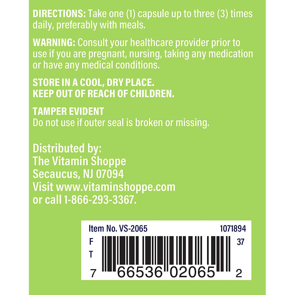 The Vitamin Shoppe Ginger Root 550MG Capsules, 100 Count