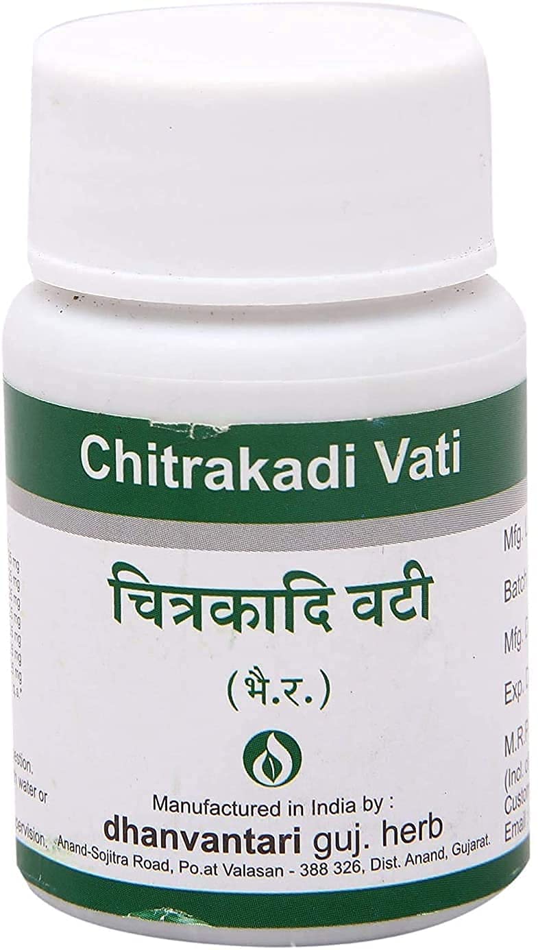 Dhanvantari Ayurvedic Chitrakadi Vati Tablets 60