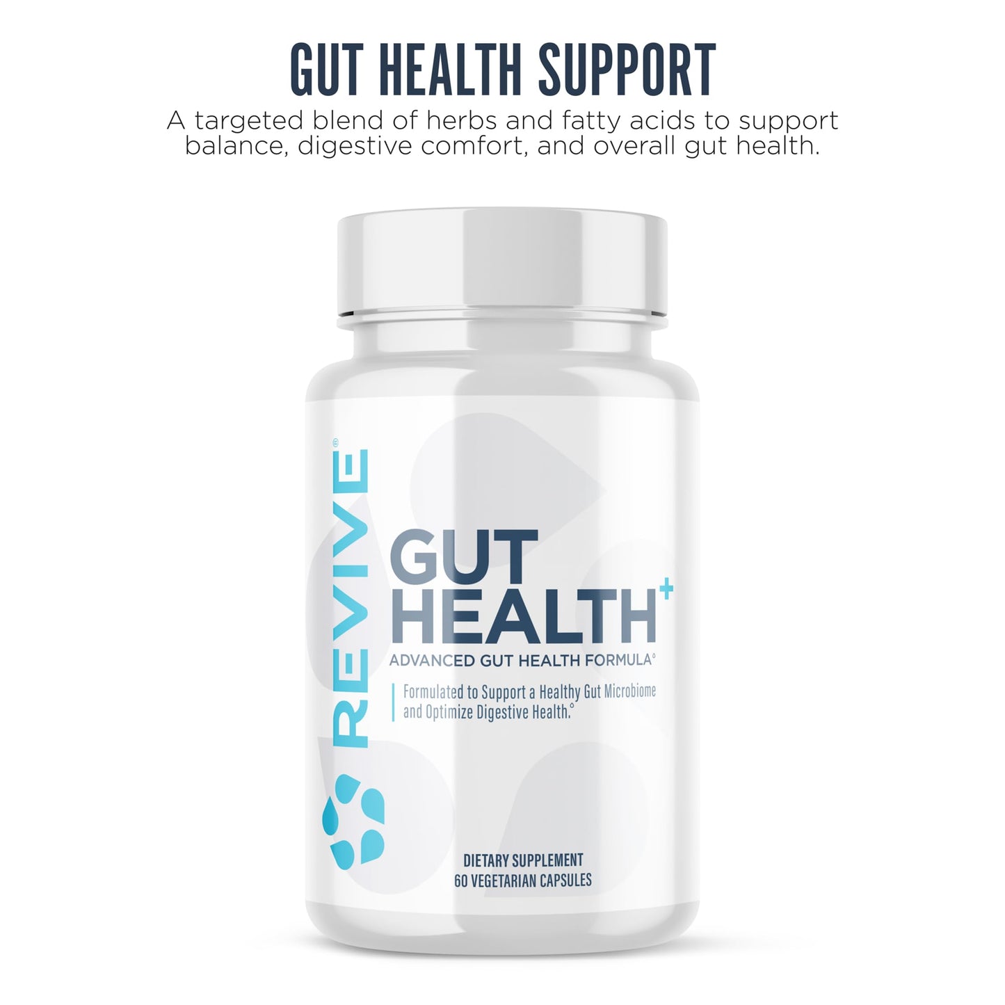 Revive Gut Health Supplements for Men & Women Daily Gut Repair & Digestive Health Support Formula with Thyme, Oregano & Milk Thistle 60 Capsules