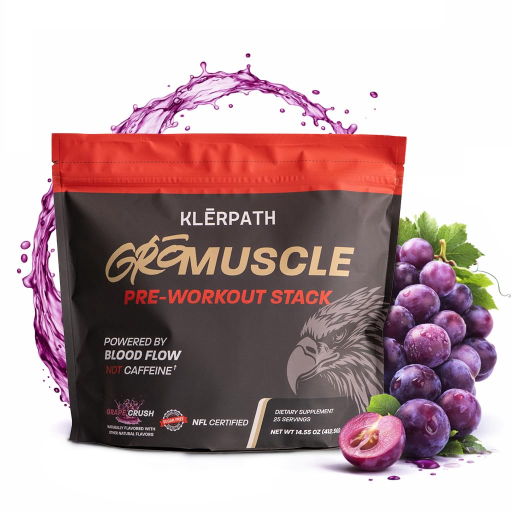 Klerpath GroMuscle Pre Workout Powder 14.55 Ounce