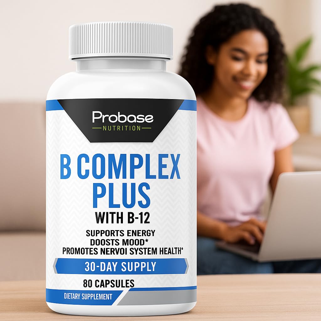 Probase Nutrition B Complex Plus with B-12, 60 Capsules