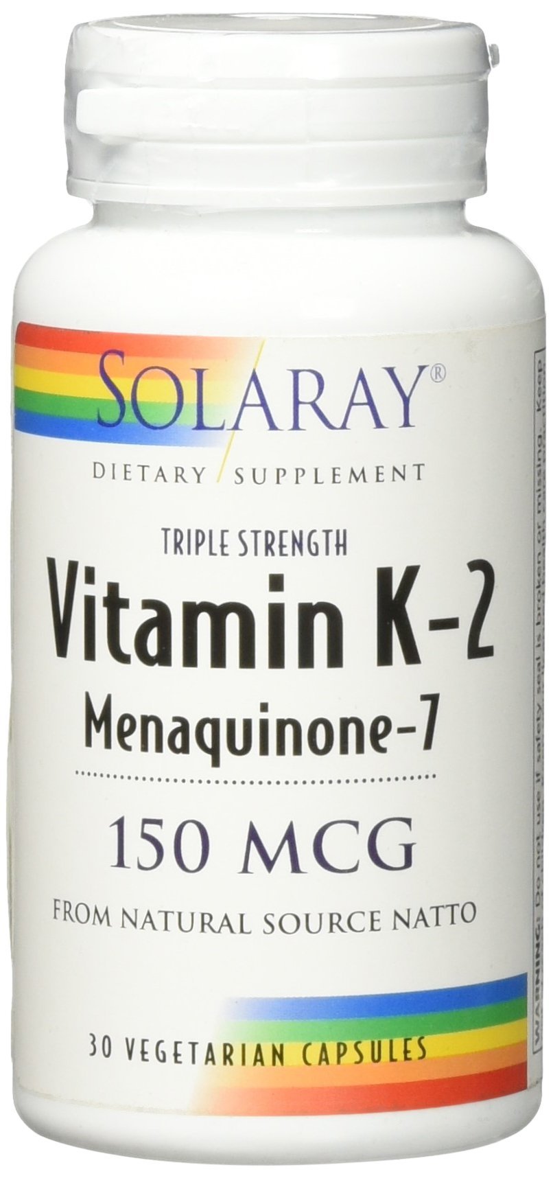 Solaray Vitamin K-2 as MK-7 150 mcg VegCap, 30 Capsules
