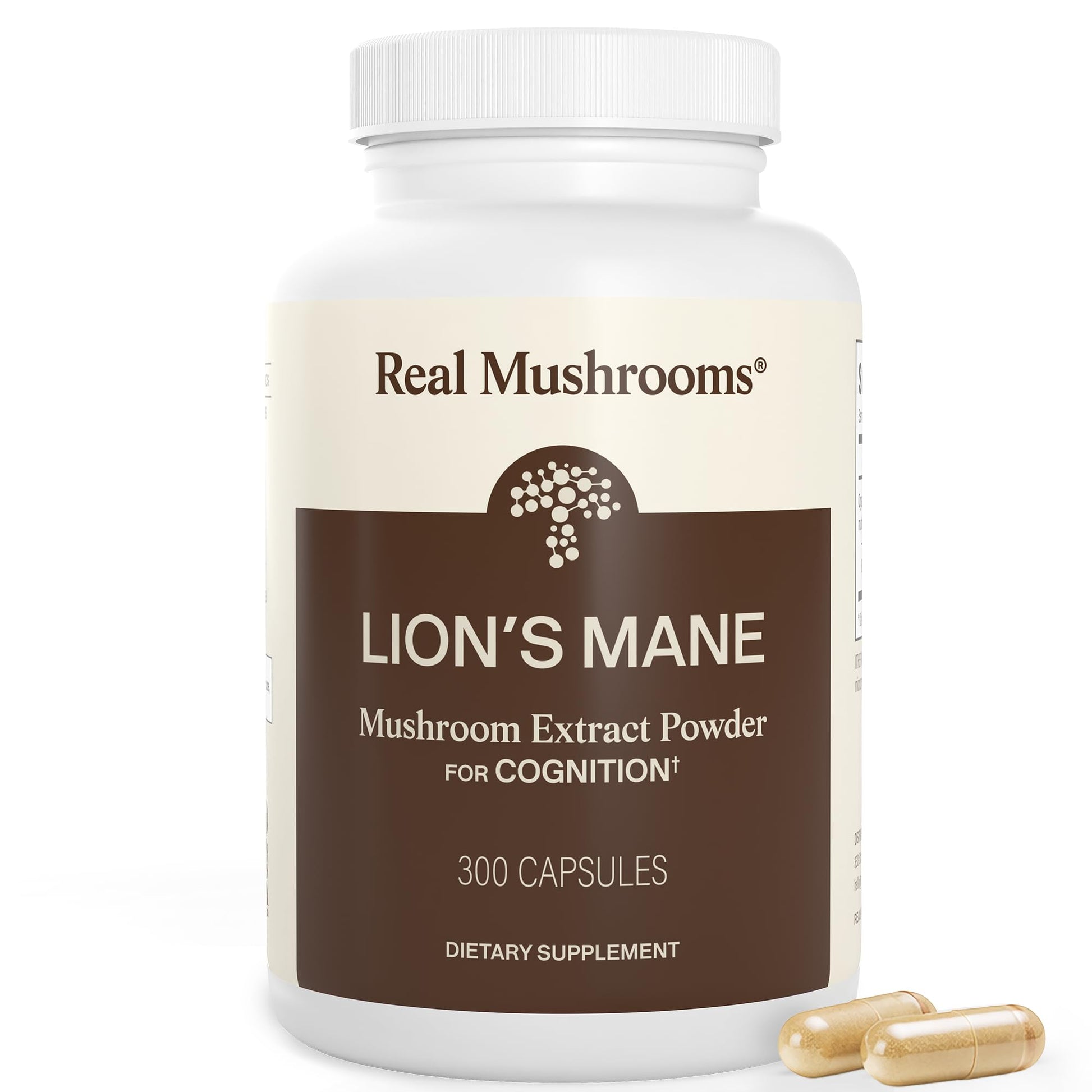 Real Mushrooms Lion's Mane Supplement Capsule 300 Count