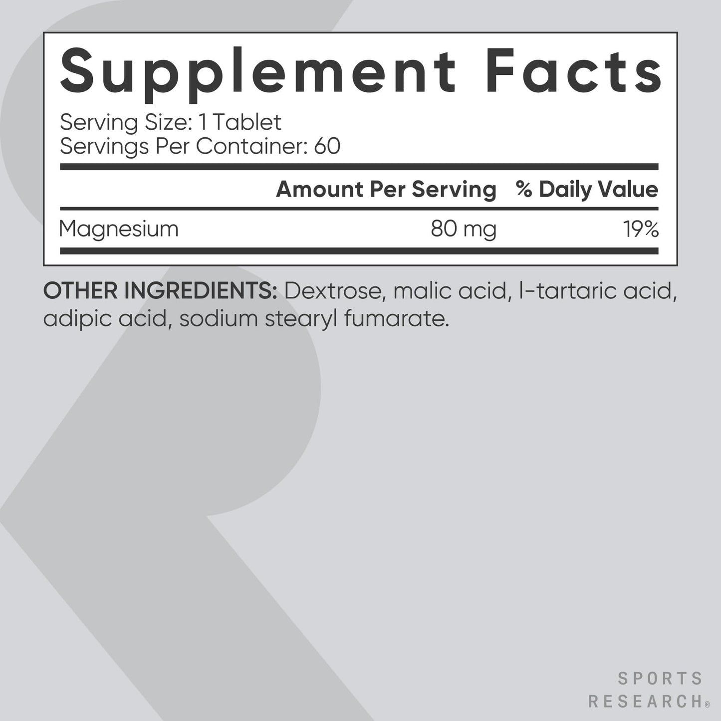 Sports Research Molecular Hydrogen Water 60 Tablets