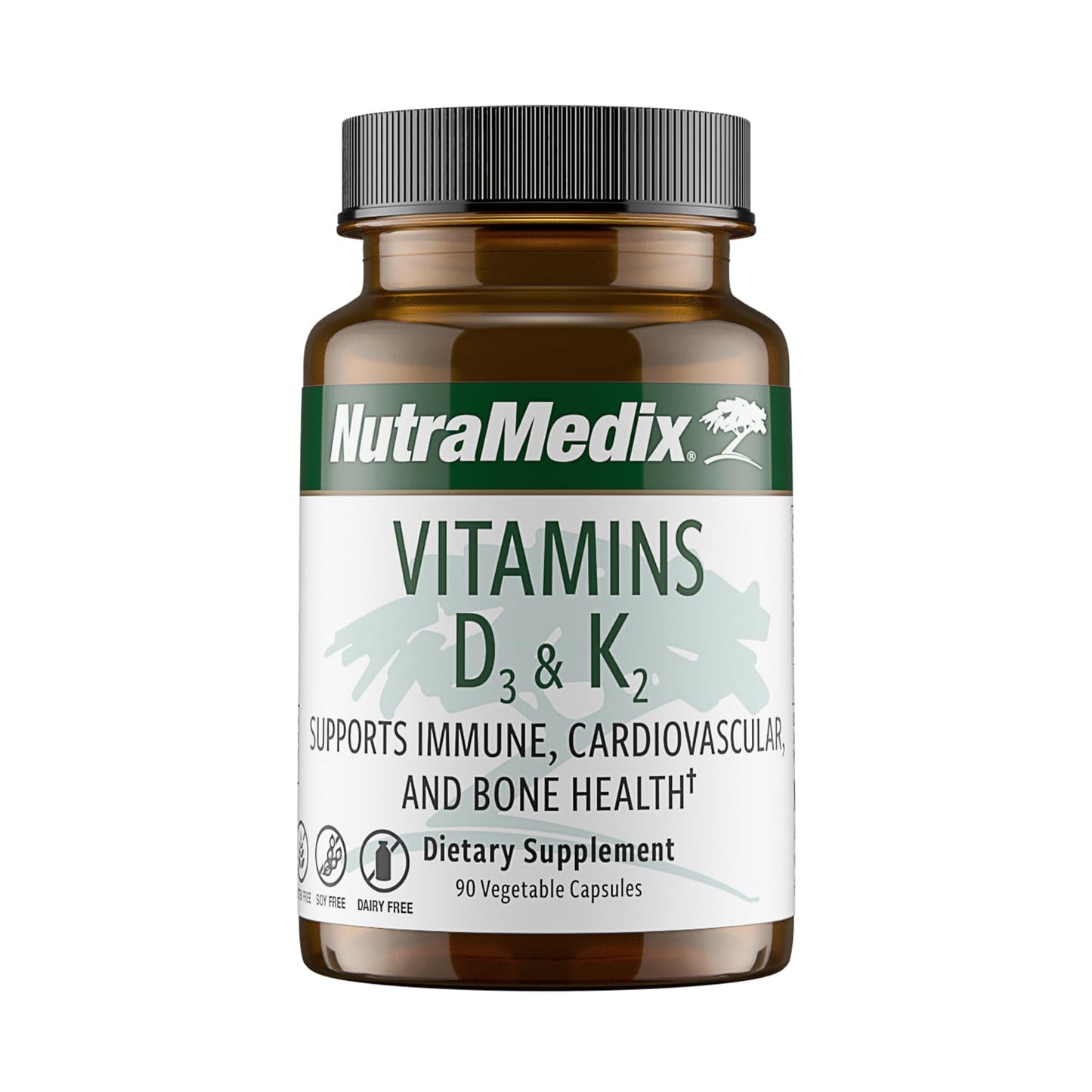 NutraMedix Vitamin D3 and K2 Immune Support Supplement for Women & Men, 90 Capsules