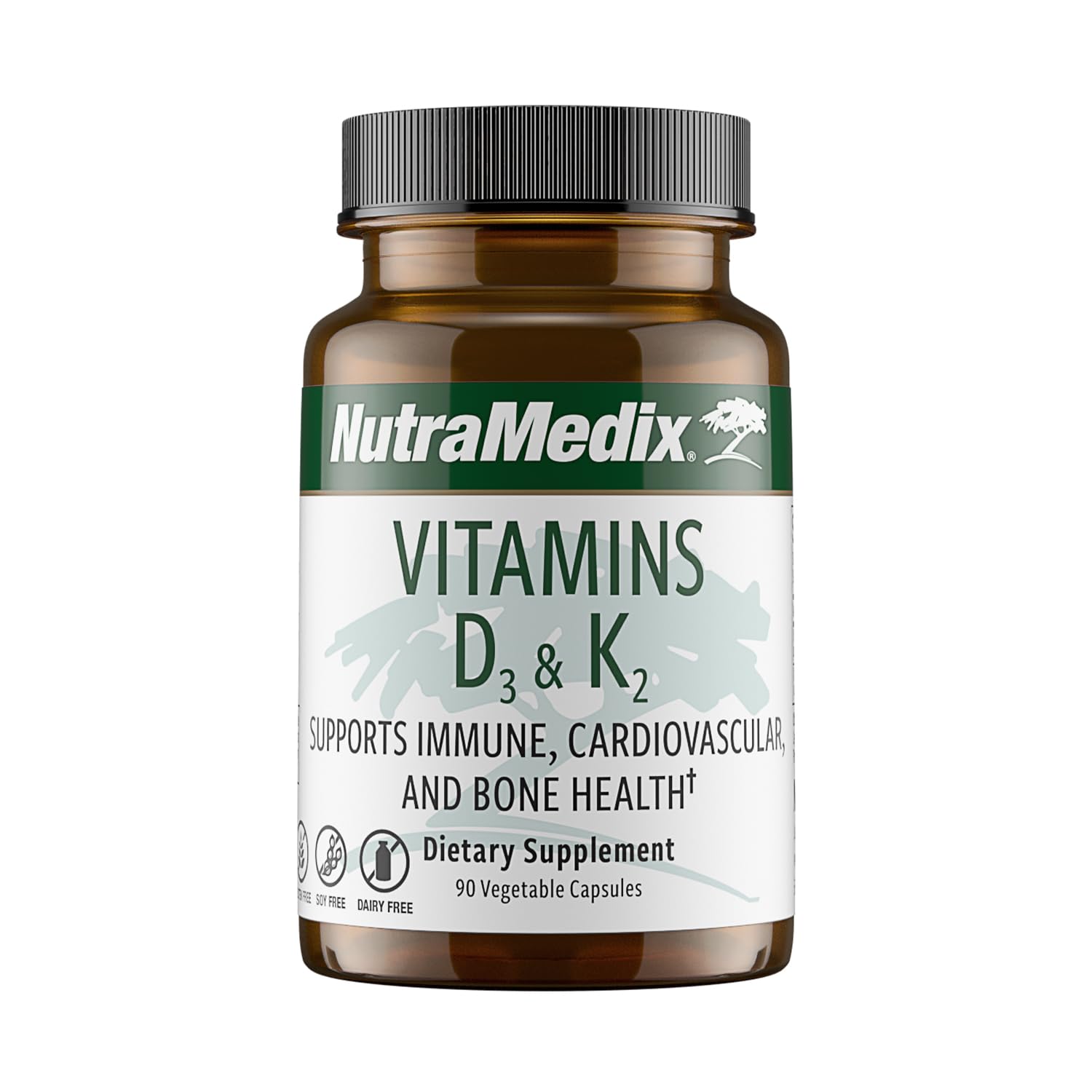 NutraMedix Vitamin D3 and K2 Immune Support Supplement for Women & Men, 90 Capsules