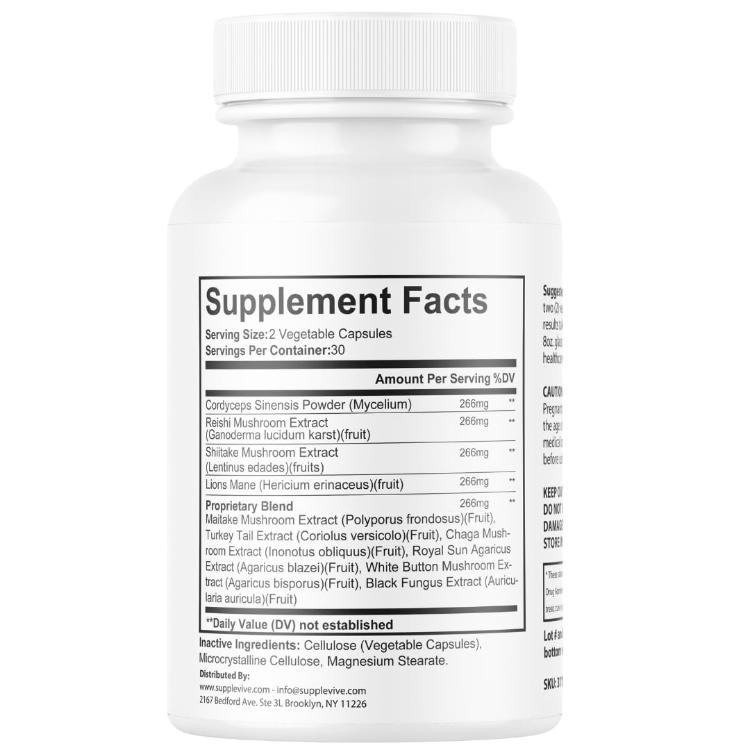 Supplevive Mushroom Caps Capsule 60 Capsules