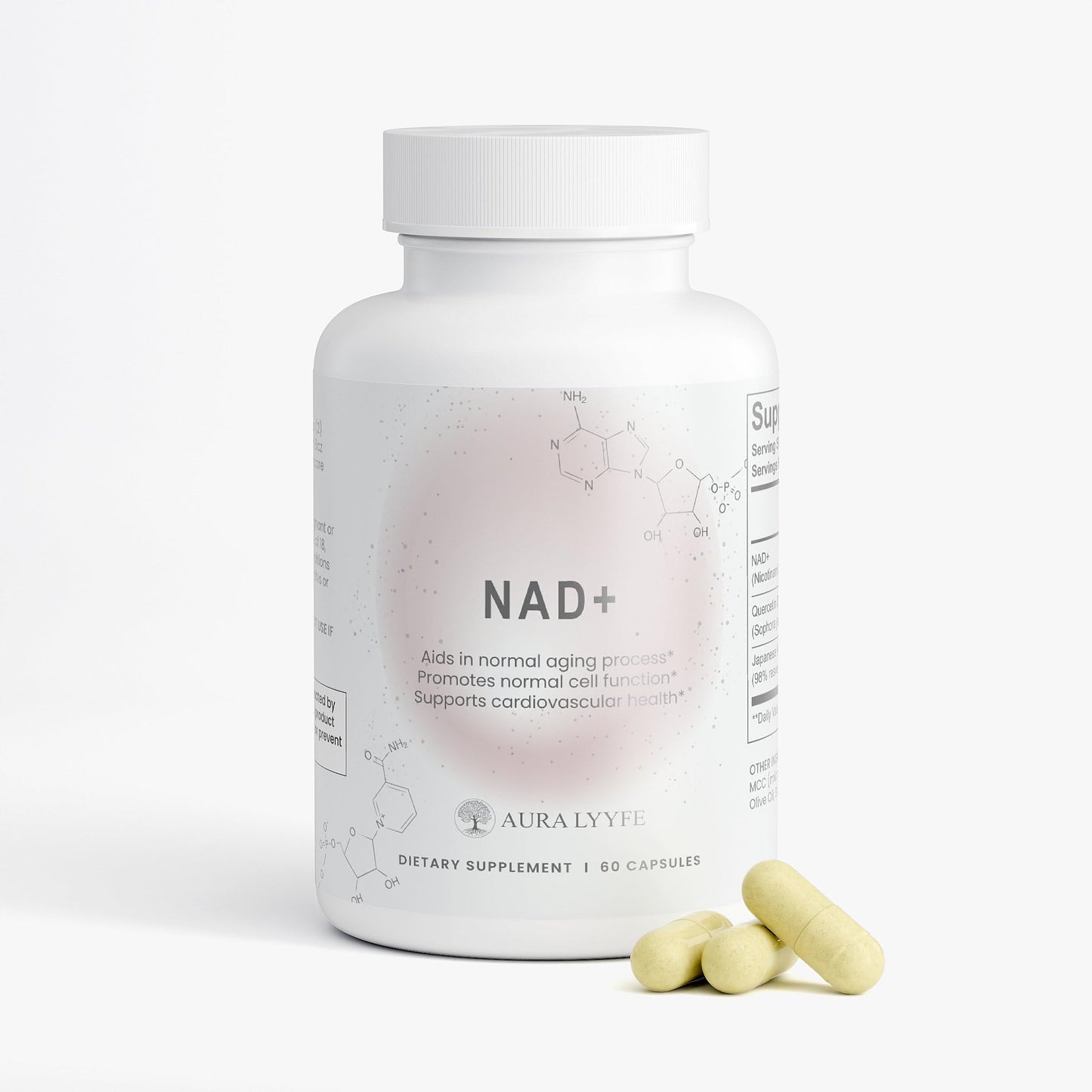 AURA LYYFE NAD+ Supplement with Resveratrol & Quercetin – Cellular Energy & Metabolic Support Capsule, 1 Count
