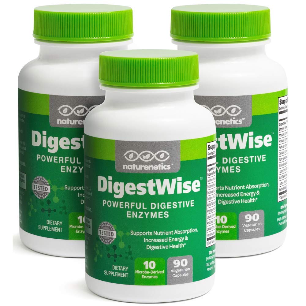Naturenetics Vegan Digestive Enzymes for Gas & Bloating 90 Capsules