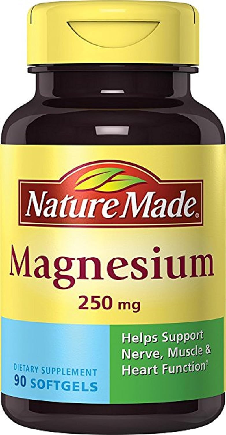Nature Made Magnesium 250mg Dietary Supplement Liquid Softgels, 270 Softgels
