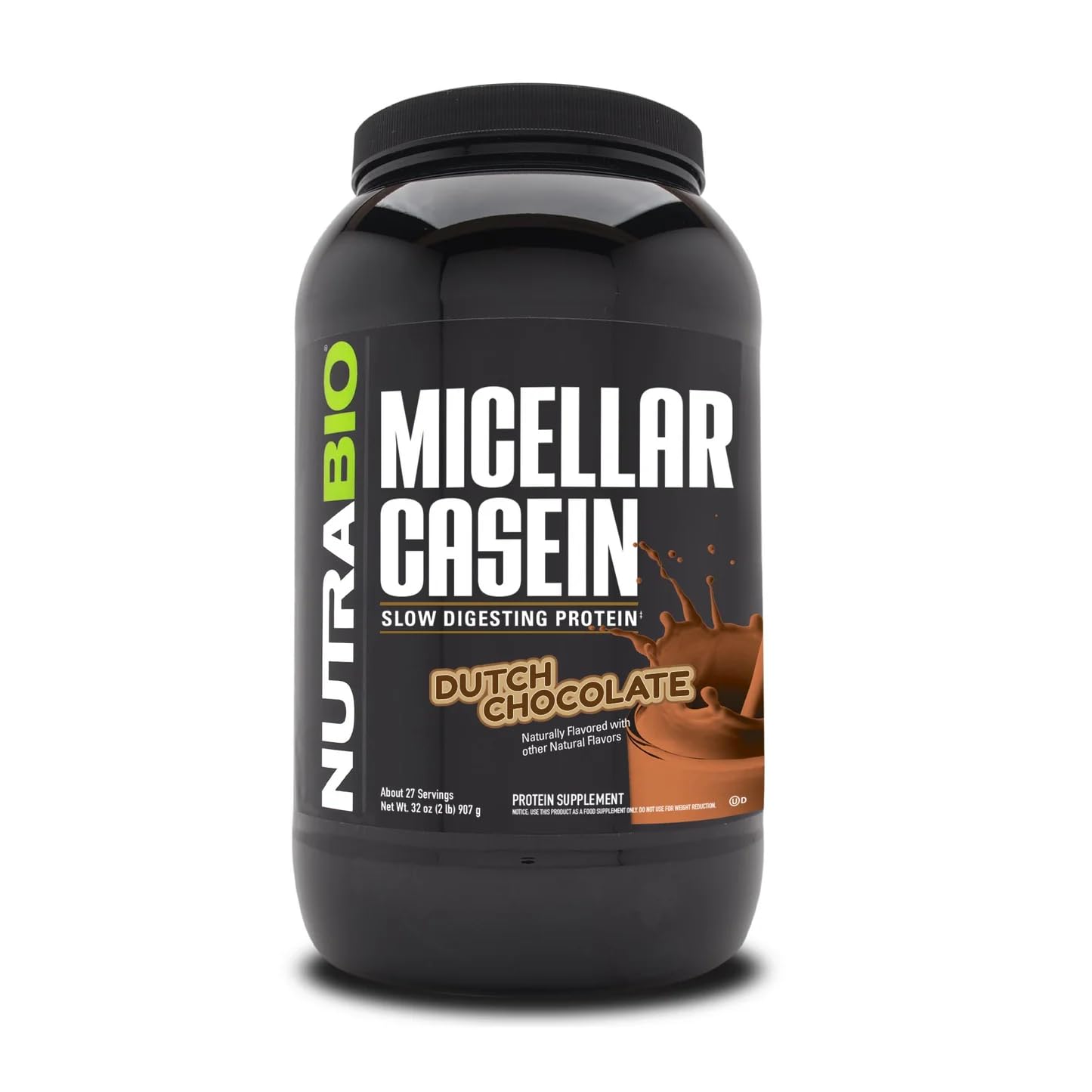 NutraBio Casein Protein Powder, 32