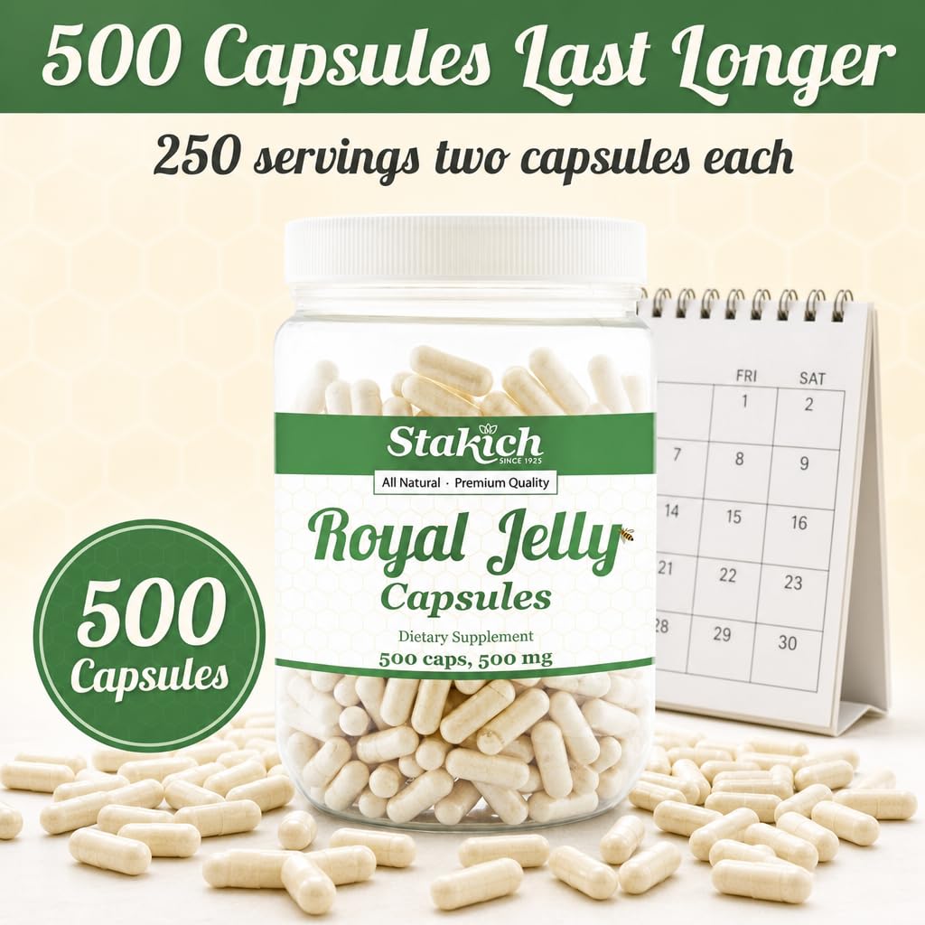 Stakich Royal Jelly Capsule 500 Count