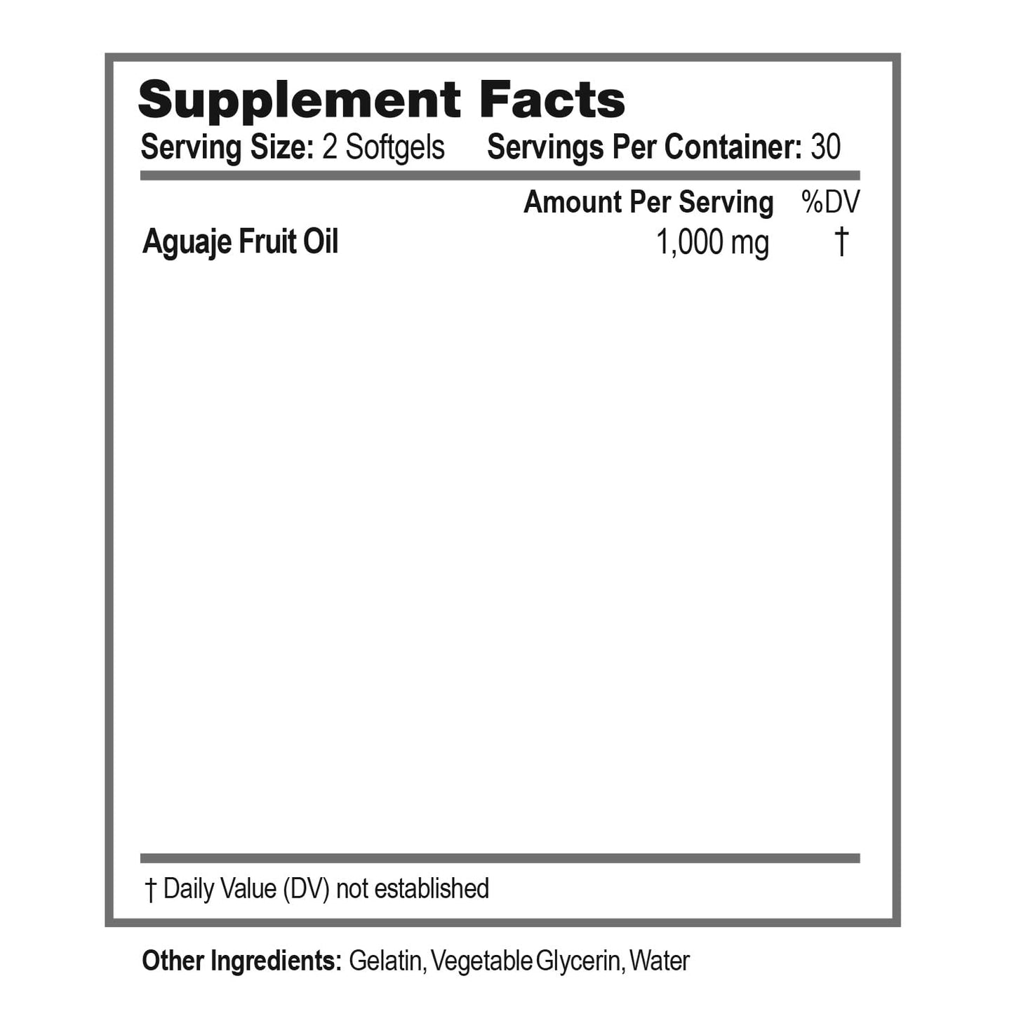 NØØT Aguaje Oil Softgels 1000mg, 60 Softgels