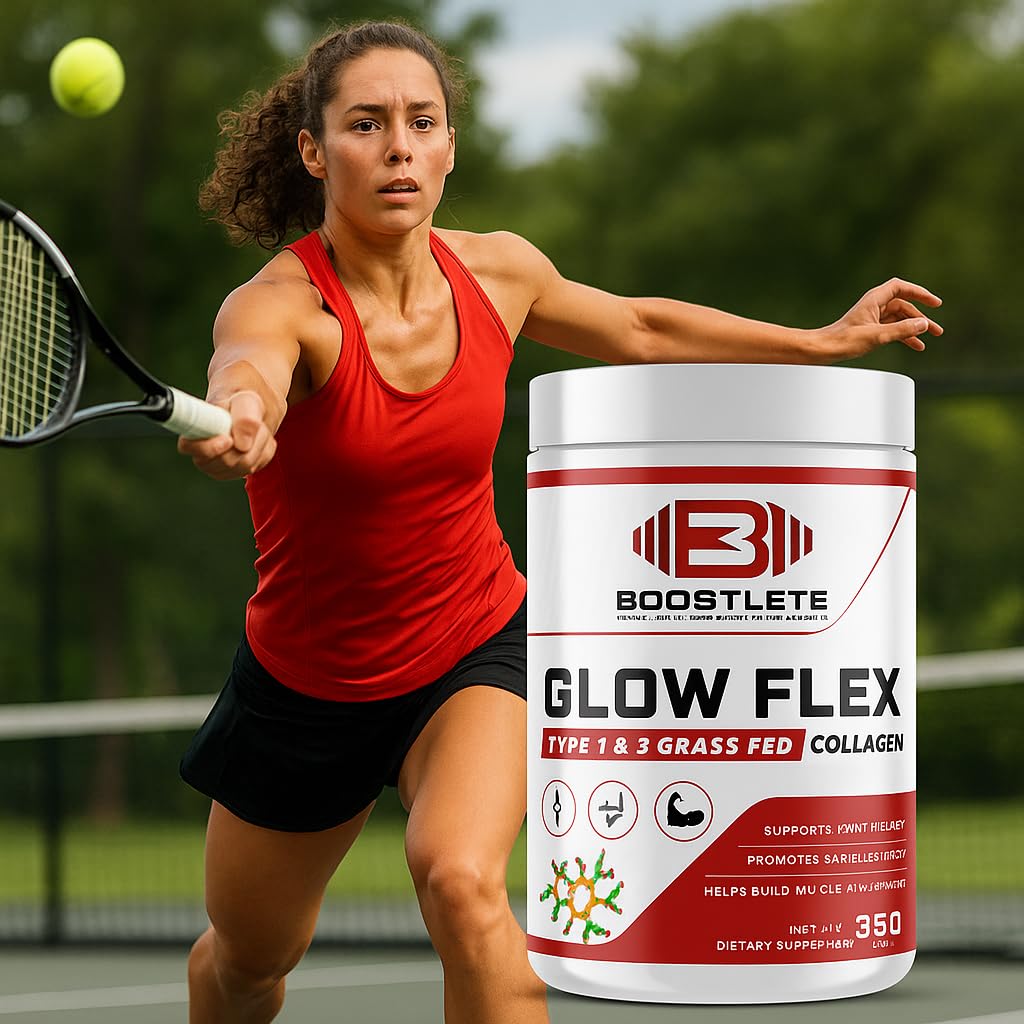 Boostlete GlowFlex Grass-Fed Collagen Peptides Powder 30 Servings