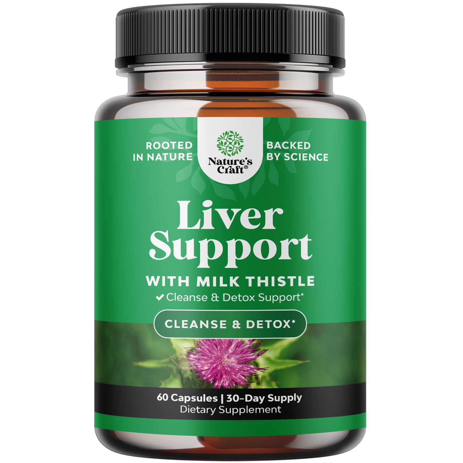 Natures Craft Milk Thistle Liver Support Supplement Capsule 60 Count