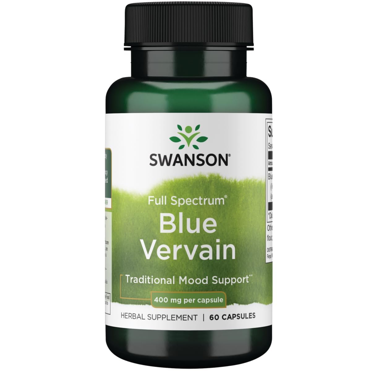 Swanson Full Spectrum Blue Vervain 400 Milligrams Capsules, 60 Count