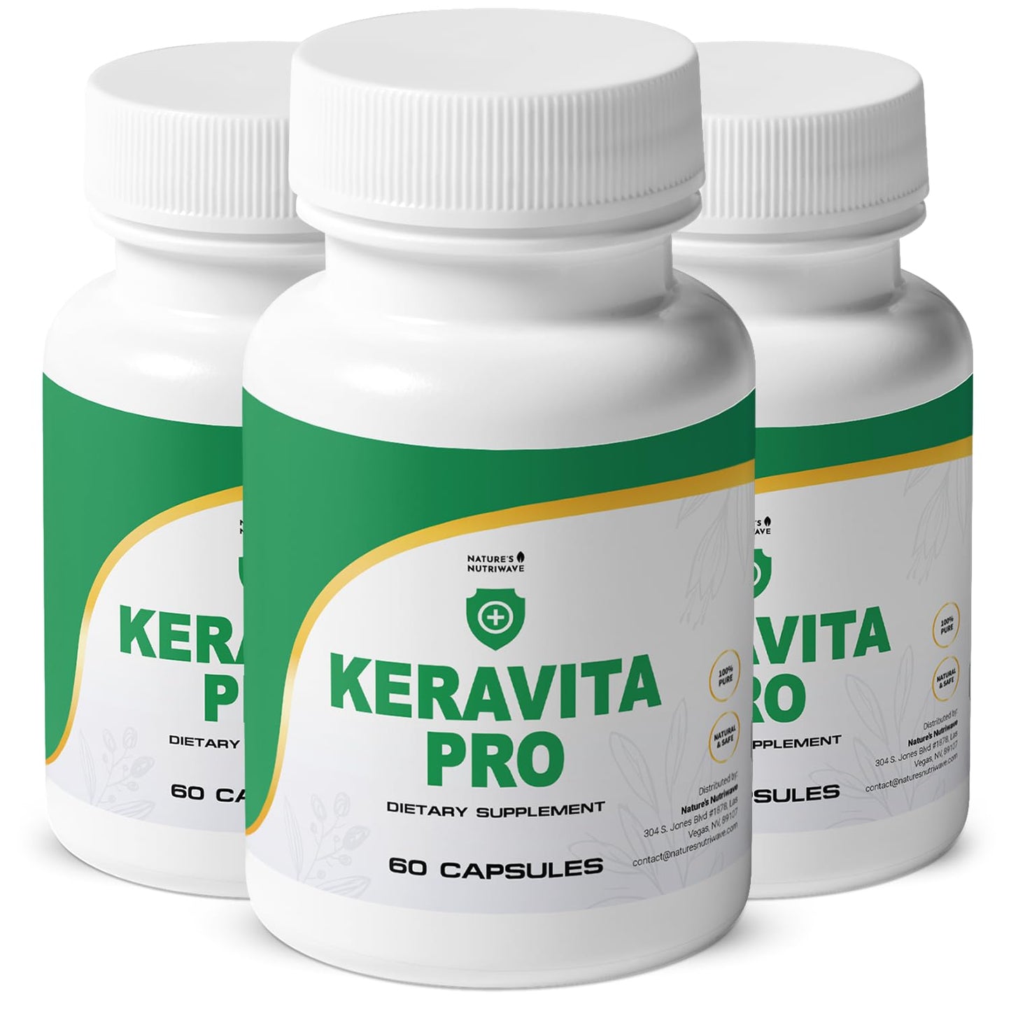 Nature’s NutriWave Keravita Pro Vitamin C, E, Green Tea & Turmeric 180 Capsules