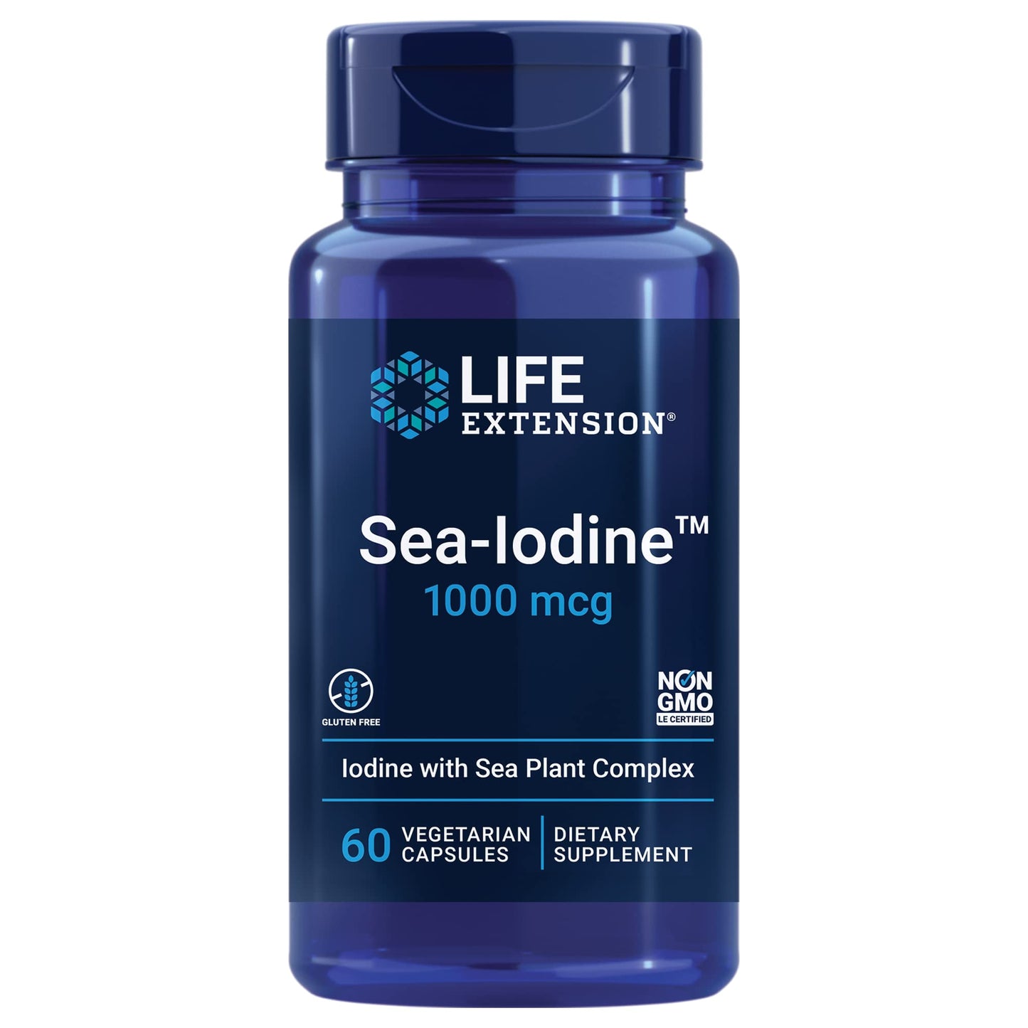 Life Extension Taurine 1000mg and Sea-Iodine 60 Capsules Supplement Bundle, 150 Capsules