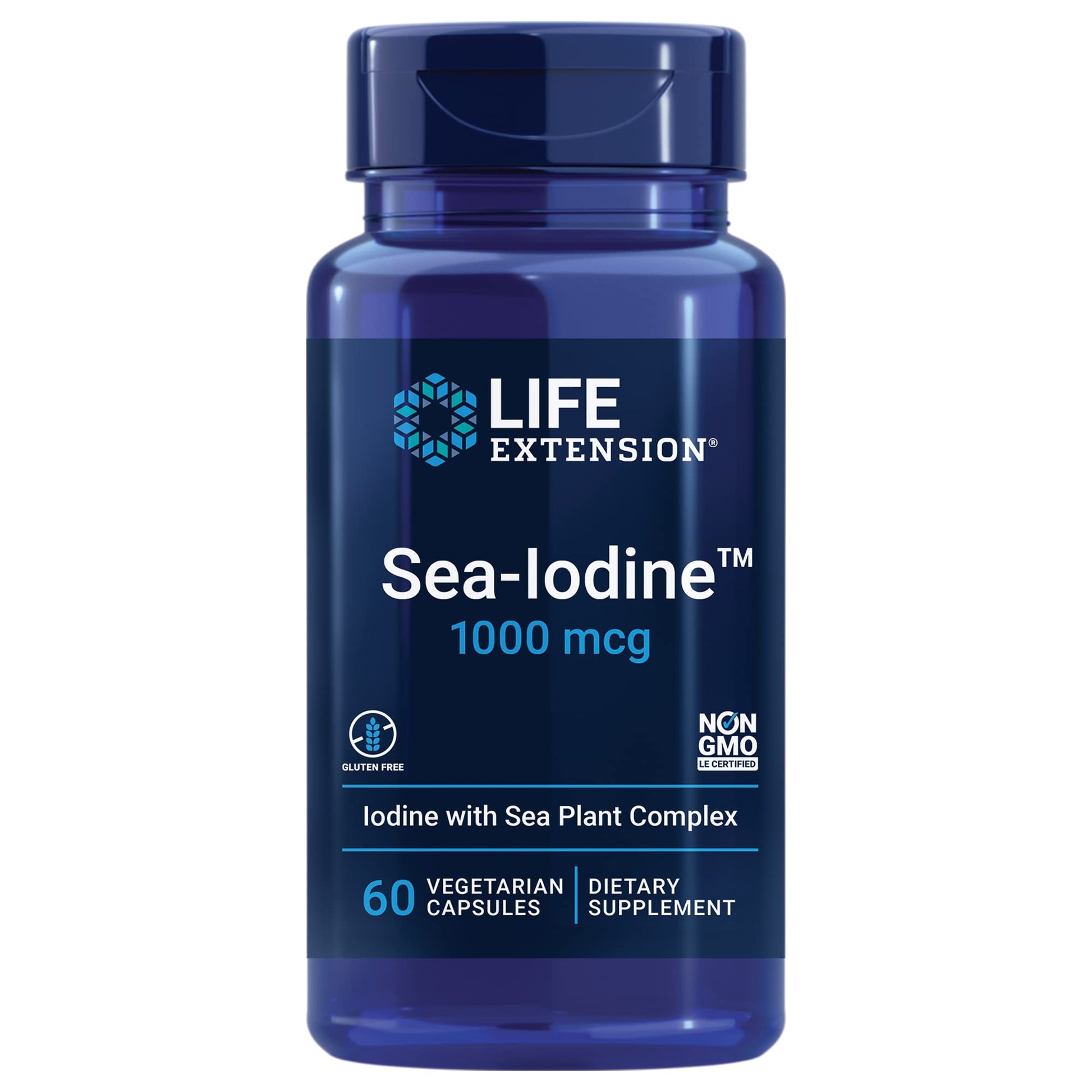 Life Extension Taurine 1000mg and Sea-Iodine 60 Capsules Supplement Bundle, 150 Capsules
