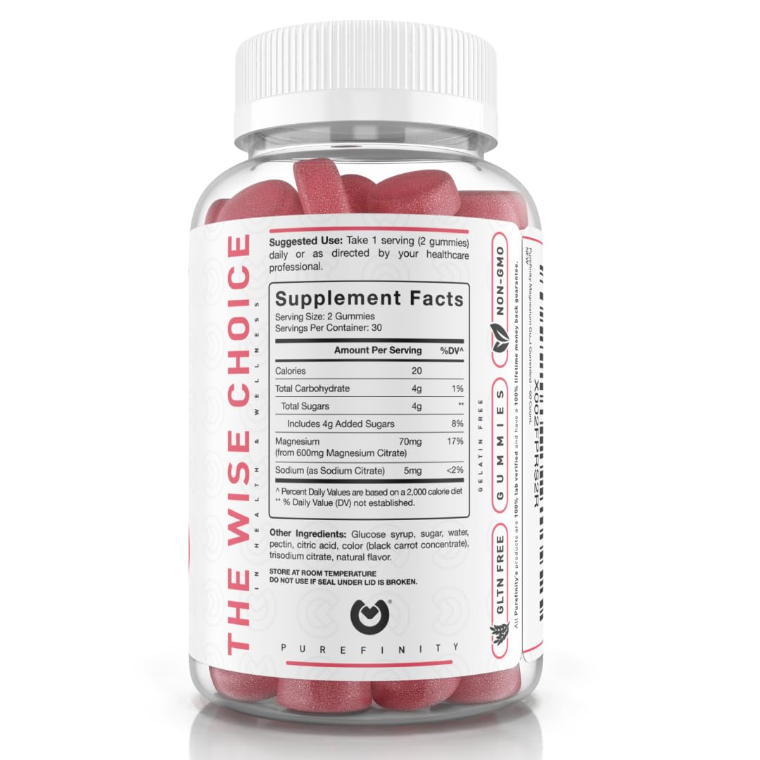PUREFINITY Magnesium Gummies 60 Count