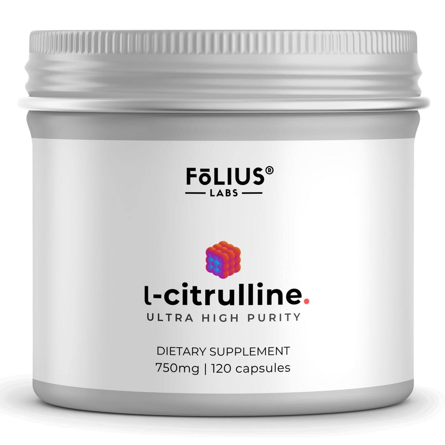 FOLIUS LABS Clean Label L-Citrulline Supplement 750mg Capsule 120 Count