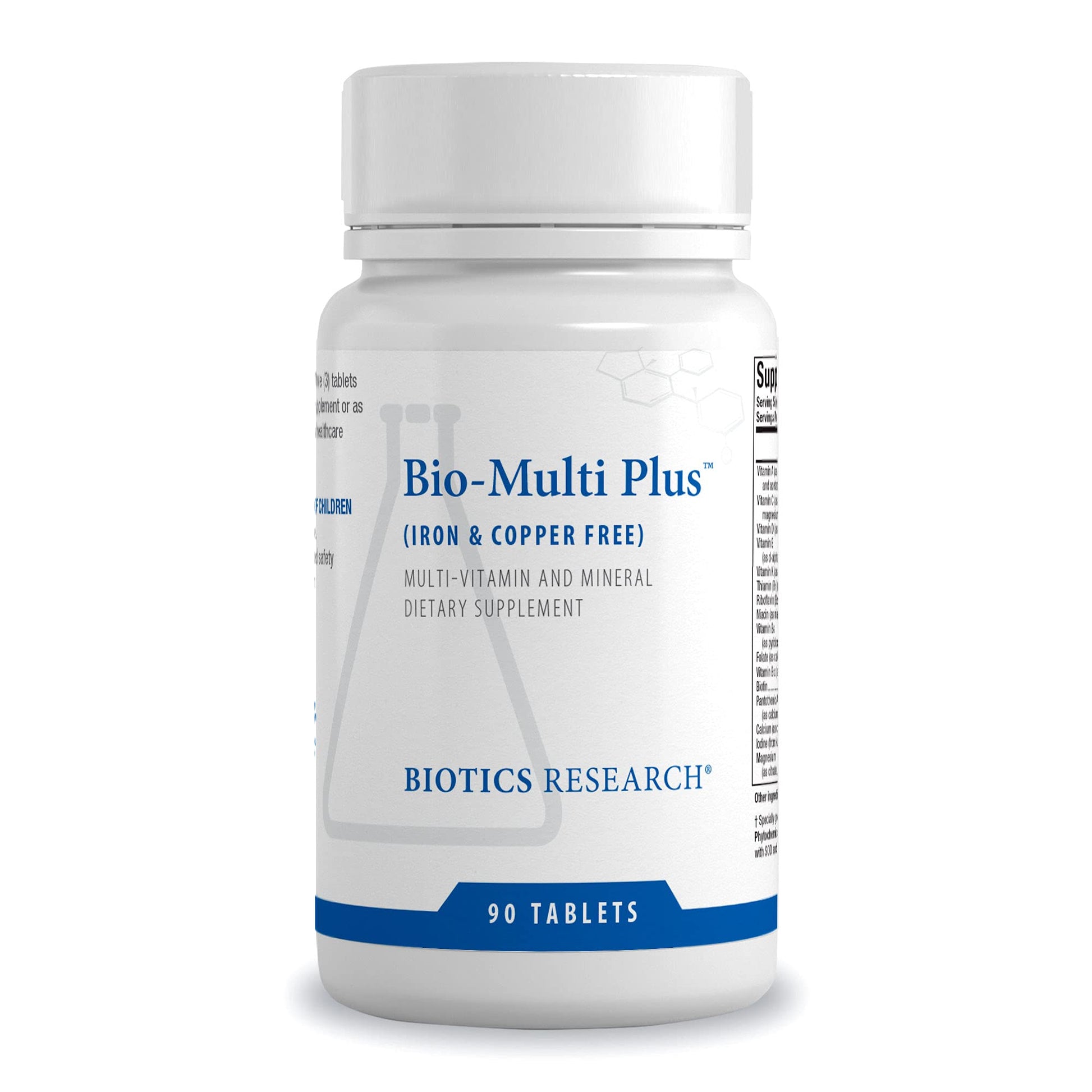 Biotics Research Bio-Multi Plus Iron & Copper Free Multivitamin Tablets 90