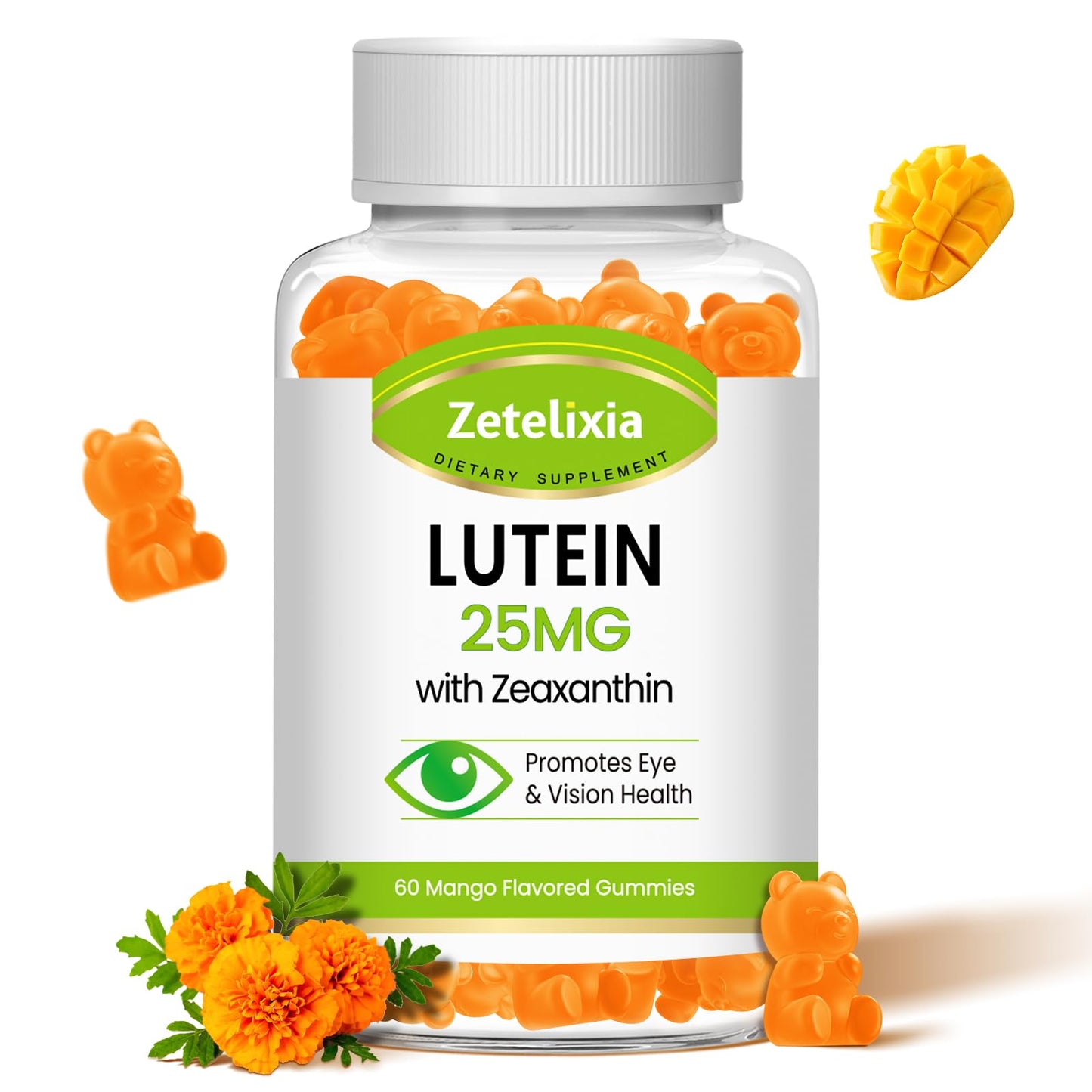 Zetelixia Lutein 25mg Gummies, 60 Count