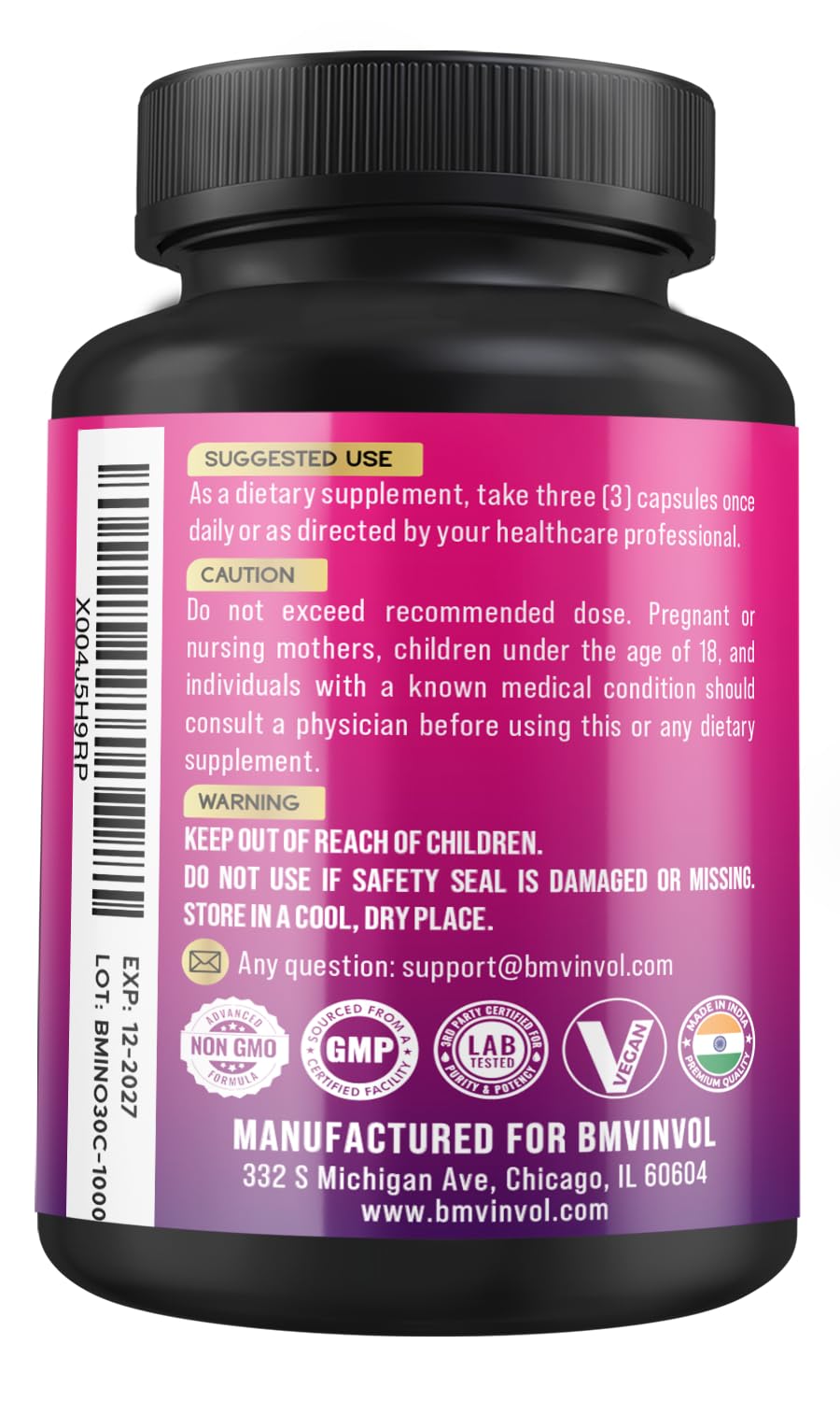 BMVINVOL Inositol Supplement Capsules, 30
