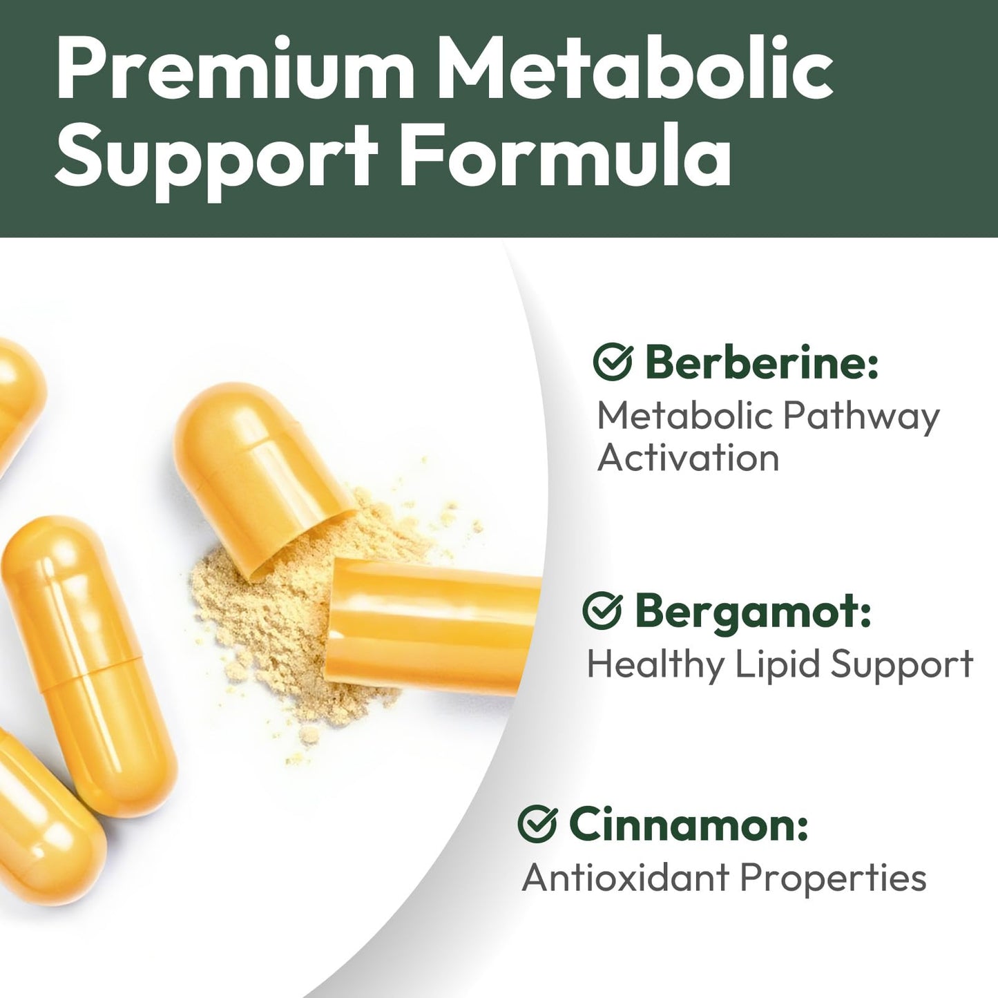 NEOGLI Liposomal Berberine Supplement 1500mg Capsules, 120 Count