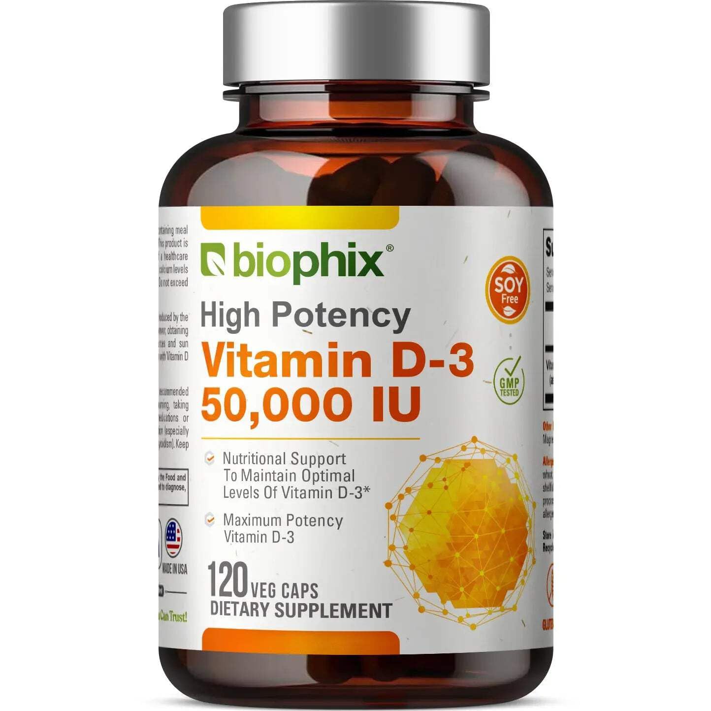 Biophix Vitamin D-3 10000 IU High-Potency Capsule, 120 Count