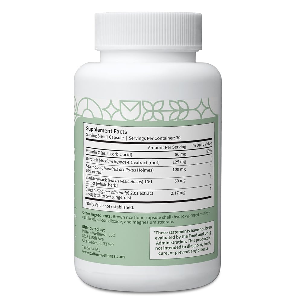 Pattern Wellness Sea Moss Complex Supplement Capsules, 60 Capsules
