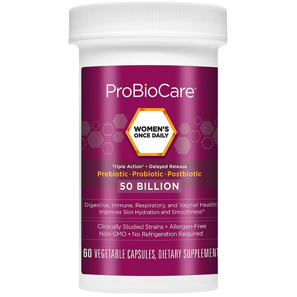 ProBioCare Women's Once Daily Probiotic for Digestive Health 50 Billion CFU Capsule 60 Count