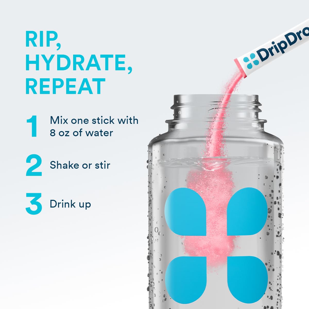 DripDrop Hydration Sugar Free Electrolyte Packets Powder 32 Count