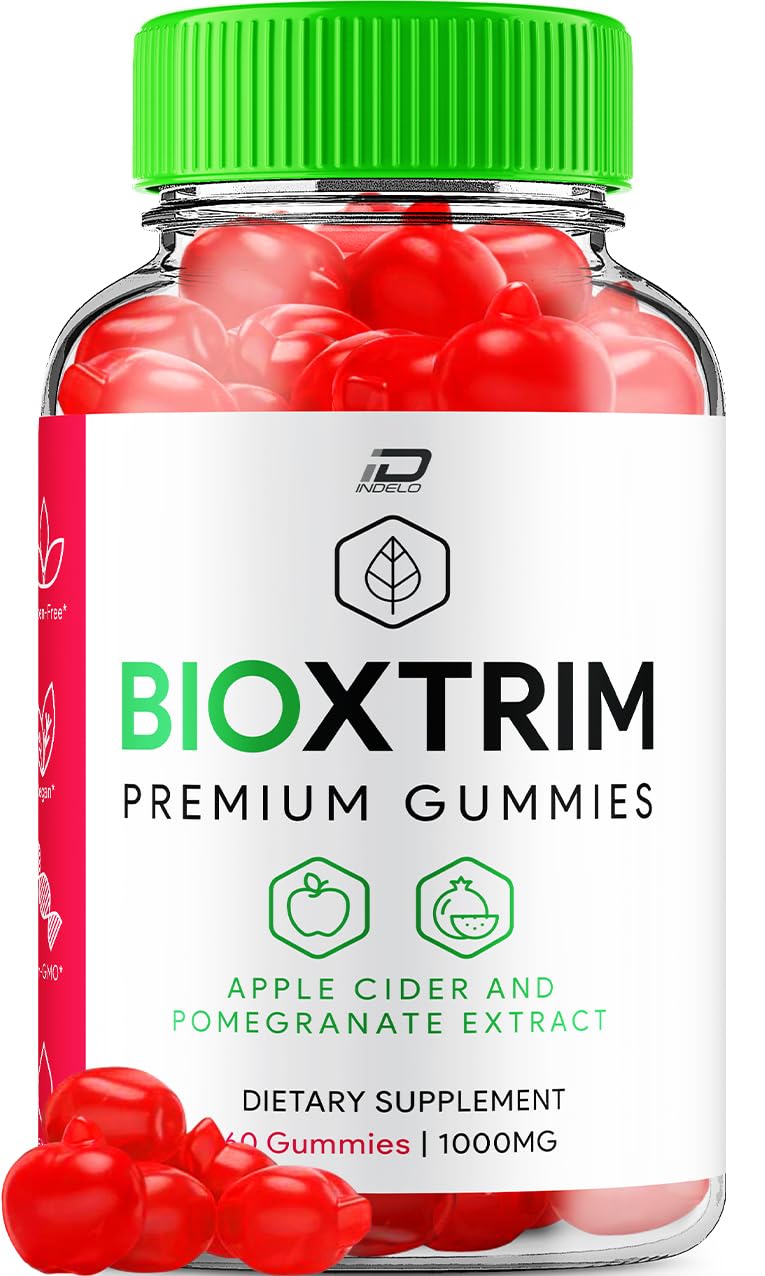 Indelo BioXtrim ACV Gummies 1000mg, Keto + Apple Cider Vinegar, Vitamin B12, 60 Gummies