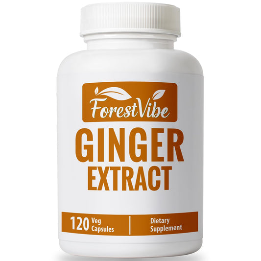 ForestVibe Ginger Root Capsules 1000mg, 120 Count