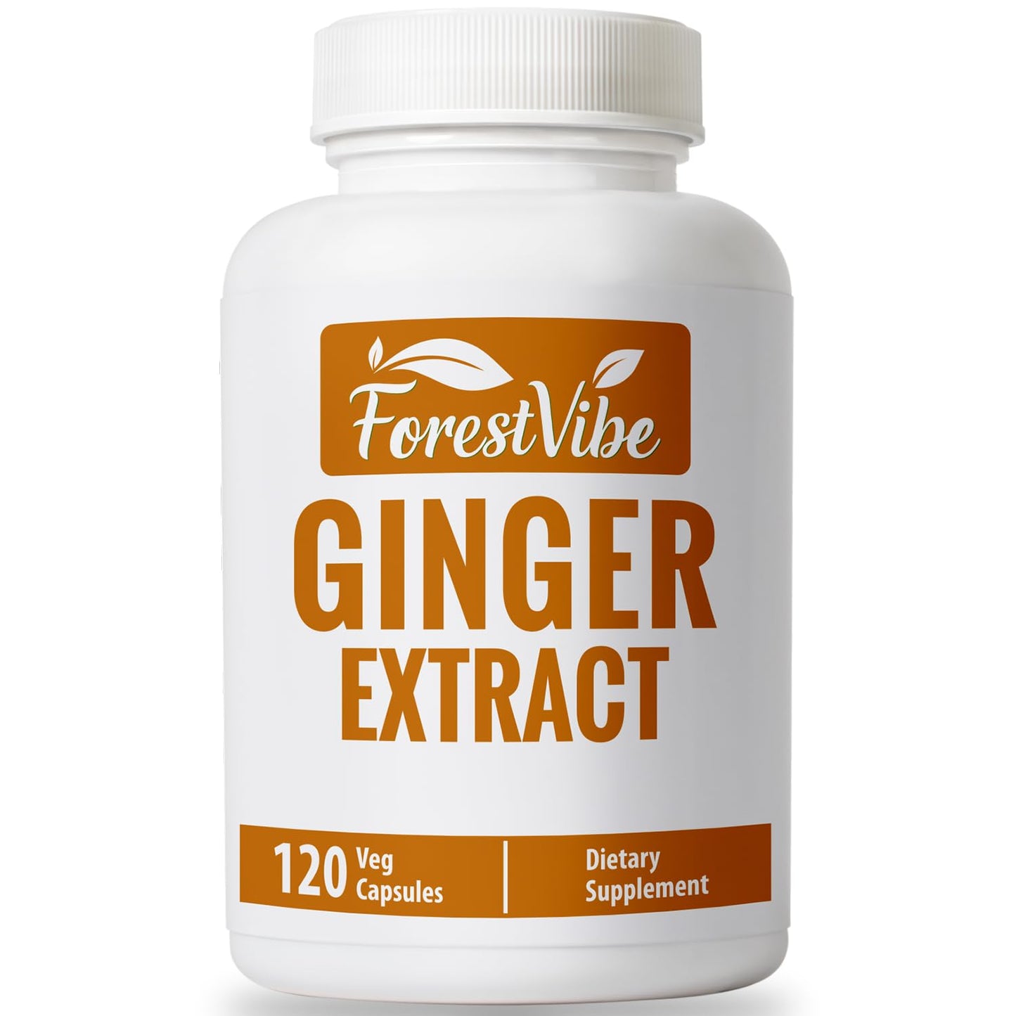 ForestVibe Ginger Root 1000mg Capsules, 120 Count