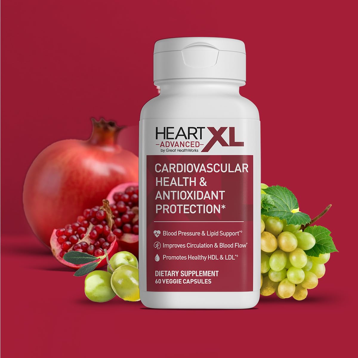 OmegaXL HeartXL Advanced Heart Health Supplement Capsules 60 Count