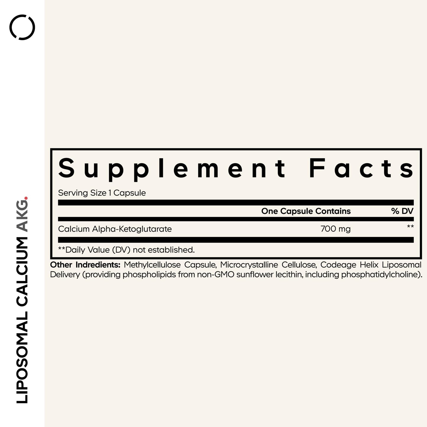Codeage Liposomal Calcium AKG Supplement Capsule 60 Capsules