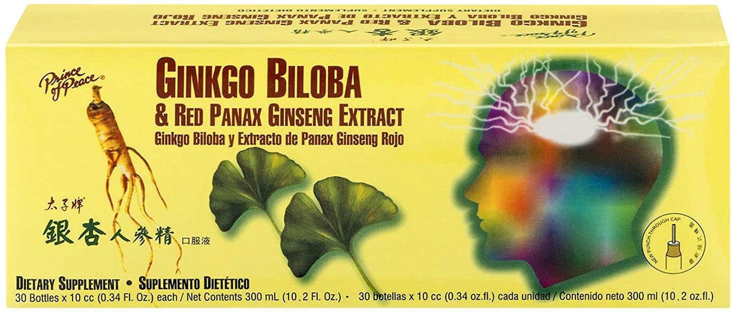 Prince Of Peace Ginkgo Biloba & Red Panax Ginseng Extract Capsules, 2-Pack