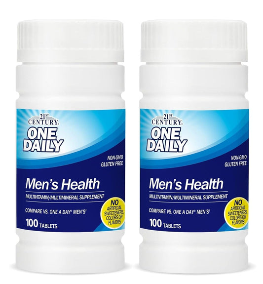 21st Century Men's Health One Daily Multivitamin Multimineral Supplement Tablets, 200 Tablets