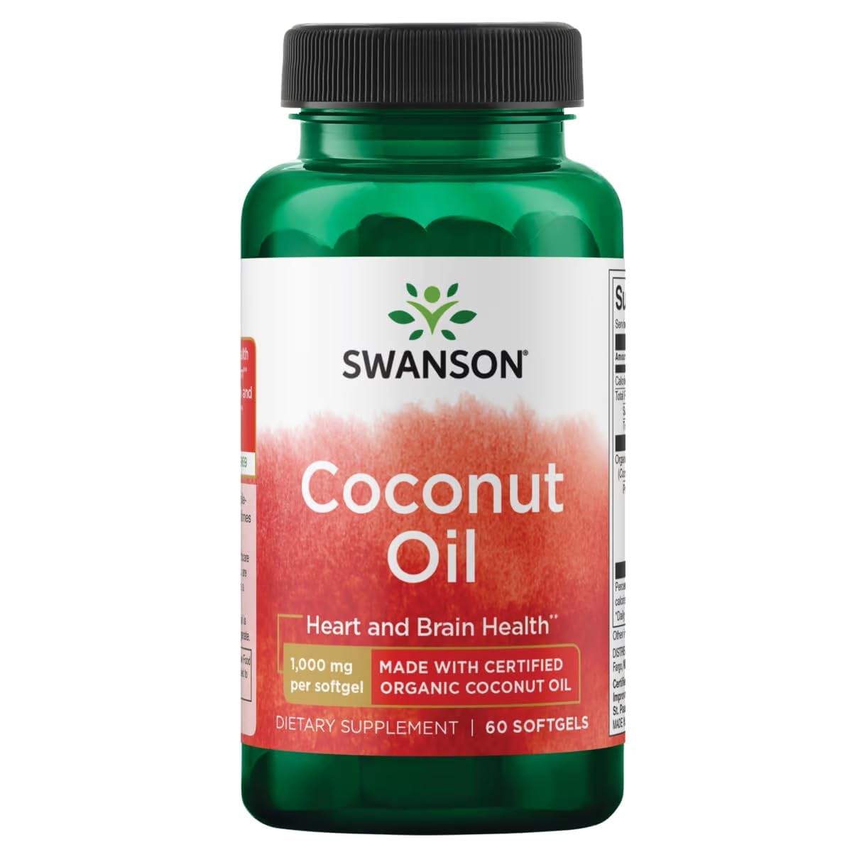 Swanson EFAs Coconut Oil 1000 mg Softgels 60