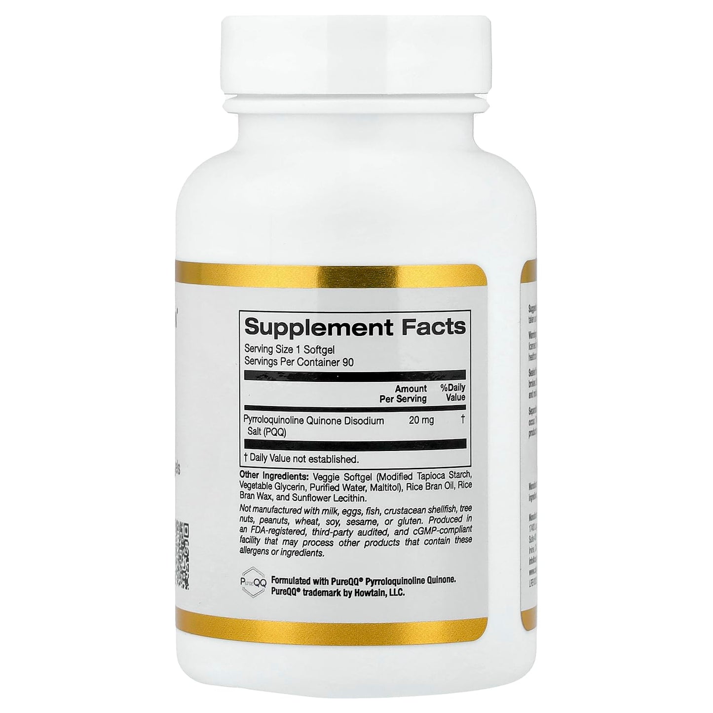 California Gold Nutrition PQQ 20 mg Softgels 90 Count
