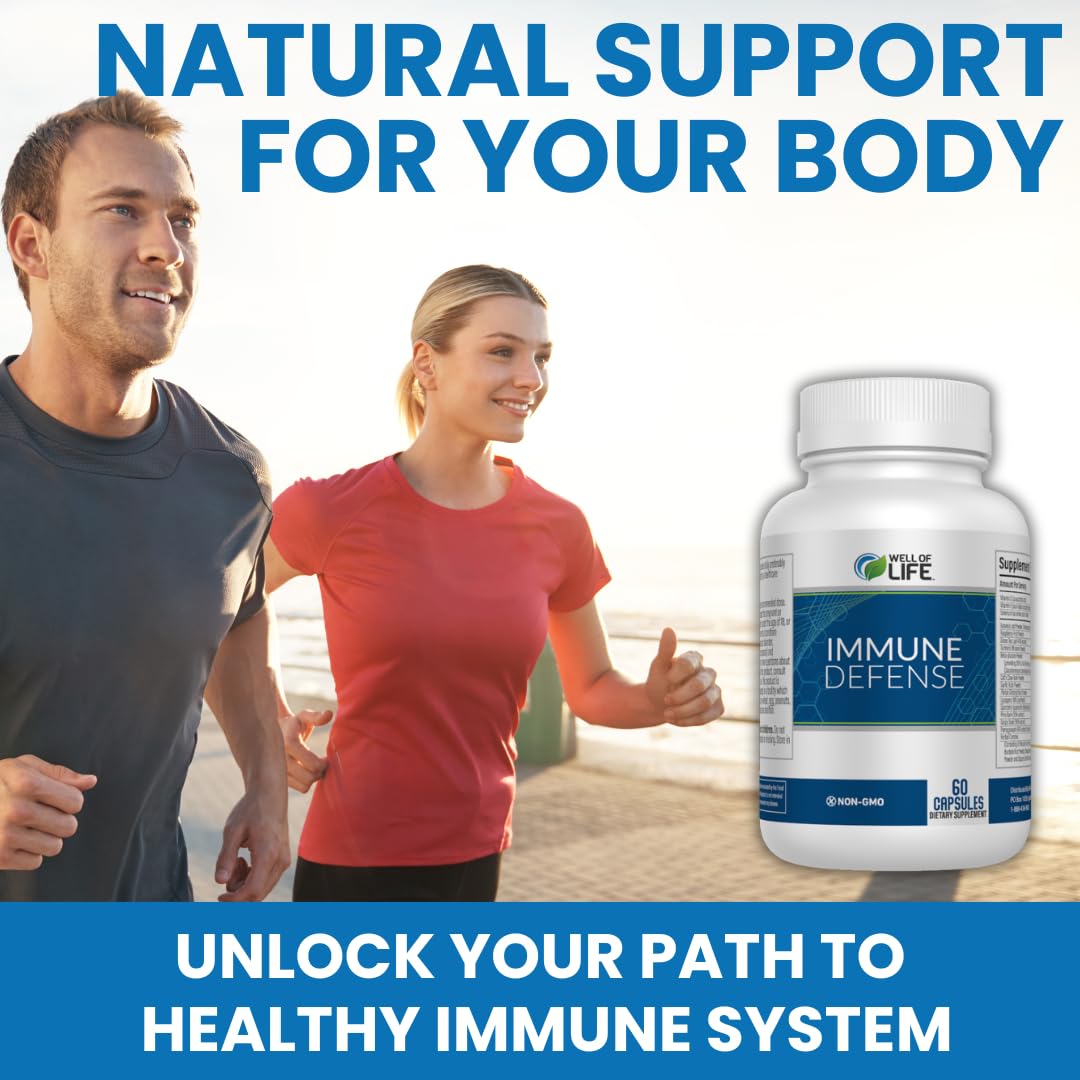 Well of Life Immune Defense 600mg Immune Support Capsule, 60 Count