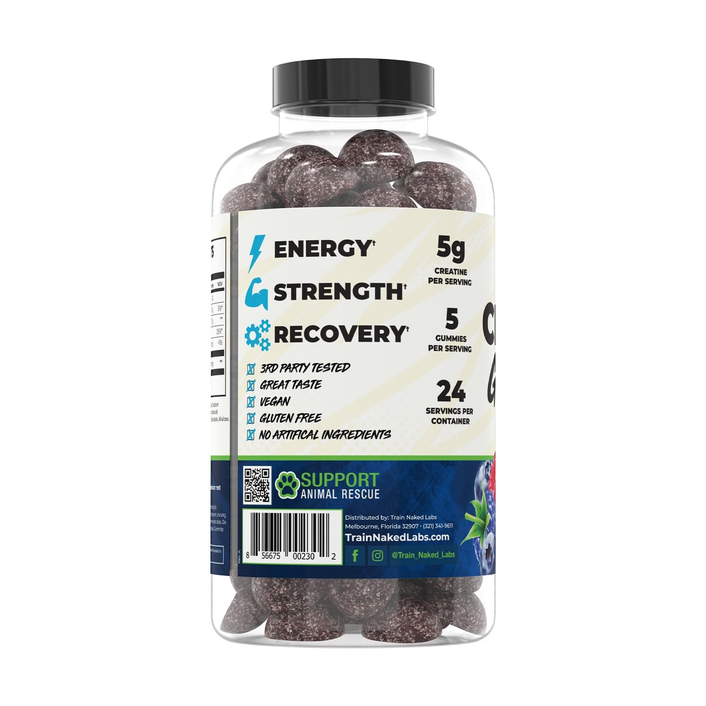 Train Naked Labs Creatine Gummies 120 Count